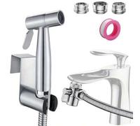 Shein Rociador bidé para grifo - Con divisor de grifo, manguera de 59 pulgadas y conexión, fregadero para cocina o baño, accesorios de baño, herramientas de