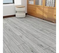 Shein Rollo de adhesivo para suelo con diseño de madera gris - Vinilo autoadhesivo impermeable y antideslizante para suelos