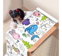 Shein Rollo de papel de arte gigante de 118 pulgadas con estilo graffiti, papel de arte creativo y colorido, para dibujar y hacer bocetos DIY, protección de