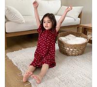 Shein Ropa de estar en casa cómoda con estampado floral para bebés/niñas pequeñas de verano