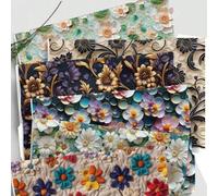 Shein Serie con textura 3D, mezcla de poliéster, 110g/m², 1 pieza de tela DIY, tela suave y ligera hecha a mano, adecuada para manteles, tapices de pared, r