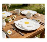 Shein Servilletas de papel desechables con forma de flor de margarita, hermosas servilletas decorativas florales adecuadas para decoración de fiestas, bodas