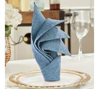 Shein Servilletas de tela de unicolor minimalista modernas, resistentes a las arrugas y lavables, adecuadas para decoración de mesa de boda, fiesta, banquet