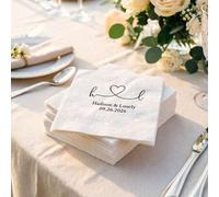 Shein Servilletas personalizadas para boda con diseño de pareja, servilletas de papel desechables para bebidas y postres, para decoración de mesa de boda, p
