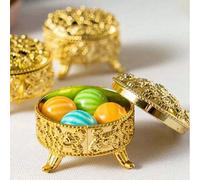 Shein Set de 10 cajas de caramelos personalizadas de estilo retro, mini quemador de incienso con forma de recipiente de almacenamiento y decoración, para Dí