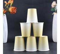 Shein Set de 10 piezas/20 piezas/40 piezas, Vasos de papel amarillo de 9 Oz con degradado, vasos desechables amarillos y blancos para regalos de baby shower