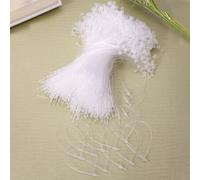 Shein Set de 1000 piezas Etiquetas de regalo de plástico con cuerda, cuerda de etiqueta de regalo minimalista y transparente para fiestas, vuelta al colegio