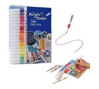 Shein Set de 12/24/36/60/80 marcadores acrílicos de colores, bolígrafos de arte DIY para grafiti, set de marcadores de arte de acuarela, marcadores acrílico