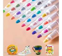Shein Set de 12/24/48/60 colores de marcadores de pintura acrílica, diseño minimalista adecuado para pintura y creación artística, a prueba de agua, lavable