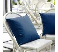 Shein Set de 2 fundas de cojín impermeables de colores caramelo para primavera y verano, adecuadas para jardín, piscina, sillas de patio, azul marino