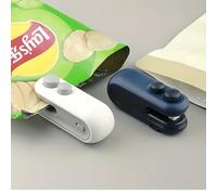 Shein Set de 2 selladores de bolsas de alimentos | 1 sellador + 1 cable de carga USB, batería de litio incorporada, bajo consumo de energía, diseño de presi