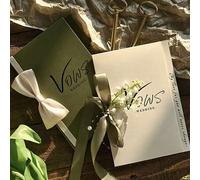 Shein Set de 2 tarjetas de votos de boda, cuadernos minimalistas DIY para confesión de novio y novia, incluye 2 bolígrafos, suministros para fiesta de anunc