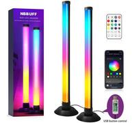 Shein Set de 2 tiras de luces LED RGB+IC, luz nocturna inteligente, decoración del hogar, talla grande de 200 modos de escena y 16 millones de colores, 3 mo