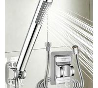 Shein Set de 3 cabezales de ducha de mano de alta presión, cabezal de ducha de estilo moderno de alto flujo, cabezal de ducha redondo montado en la pared de