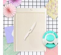 Shein Set de 3 piezas Mini Tablero de Perforación de Sobre de Puntuación, Fabricante de Sobres y Cajas para Manualidades de Papel, con Herramienta de Plegad