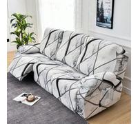Shein Set de 4/6/8 fundas elásticas para chaise longue, con estampado geométrico de color gris claro, cubierta de sofá apta para decoración del hogar, sala