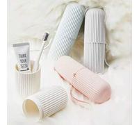 Shein Set de 4 piezas: Vaso de enjuague, Vaso de viaje portátil, Soporte para cepillo de dientes, Vaso de almacenamiento multifuncional, Adecuado para viaje