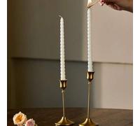 Shein Set de 4 velas en forma de taper blancas de 10 pulgadas, velas taper verdaderamente sin goteo, velas que arden de forma limpia durante 8 horas, velas