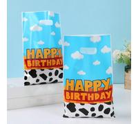 Shein Set de 50/25/10 bolsas de regalo con forma de cielo azul y nubes, bolsas de regalo con asas, bolsas de embalaje de regalo con temática de fiesta de cu