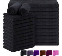 Shein Set de 6/12 toallas faciales, toallas de microfibra suaves y de alta absorción, toallas de mano y paños multiusos, adecuadas para baño, hotel, spa, gi