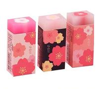 Shein Set de 6 borradores con tema de sakura, limpian sin dejar residuos, patrones florales surtidos - Artículos de papelería y útiles escolares, esencial p
