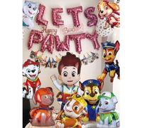 Shein Set de 7 globos de papel de aluminio con personajes de Paw Patrol, Ryder Chase Skye Rubble Rocky Zuma, globos de papel de aluminio con dibujos animado