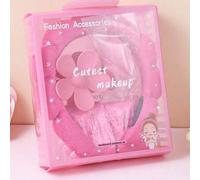 Shein Set de regalo de SPA lindo para niña, incluye: Pasadores de pelo con flores - Diadema con flores, Muñequera y Accesorios de baño, Empaquetado hermosam