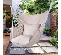 Shein Silla colgante portátil para camping al aire libre - Diseño estilo hamaca, tela ligera y resistente apta para patio trasero, viajes, camping - Negro/B