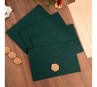 Shein Sobre premium verde oscuro, tarjeta de invitación de boda, invitación comercial occidental, textura de alta gama, Halloween, Navidad, decoración de fi
