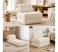 Shein Sofá cama individual plegable / sillón convertible con dos cojines