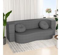 Shein Sofá cama plegable de 2 plazas, sillón convertible, colchón de espuma de alta densidad, sofá cama para dormitorio o sala de juegos, color blanco