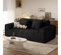 Shein Sofá de 2-3 plazas, moderno sofá tapizado de pana, amplio sofá de salón con reposabrazos y respaldo, cómodo sofá para salón, dormitorio y oficina.