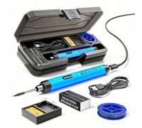 Shein Soldador inalámbrico, 3 ajustes de calor, carga USB, flux, soporte, estuche de almacenamiento