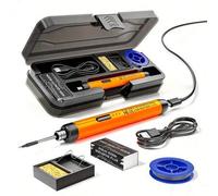 Shein Soldador inalámbrico USB cómodo con carga de baja tensión, herramienta de soldadura portátil de mano para bricolaje en casa