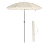 Shein Sombrilla de 200 cm, UPF 50+, Inclinación Bidireccional de 30°, Altura Ajustable, con Bolsa de Transporte, para Balcón Jardín Terraza Playa, sin Base,