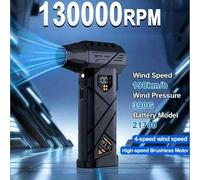 Shein Soplador de aire comprimido portátil y potente con 130,000 RPM, que pesa solo 370 gramos. Cuenta con un ventilador turbo con 4 velocidades ajustables,