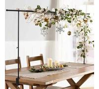Shein Soporte ajustable de metal para arco de globos con clips, soporte de poste de sobremesa, adecuado para fiestas, cumpleaños, bodas, Halloween, decoraci
