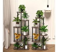 Shein Soporte alto para plantas de interior de 5 o 6 niveles, estante esquinero de madera para plantas, macetero de varios niveles, soporte para flores para