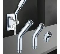Shein Soporte giratorio de 360° para cabezal de ducha con manguera flexible de cuello de cisne, ángulo ajustable, alcance conveniente, adaptador de grifo de