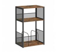 Shein Soporte para Tocadiscos, Gabinete para Tocadiscos de 3 Niveles, Soporte para Vinilos para hasta 100 Álbumes, Mesa de Centro para Sala de Estar, Dormit