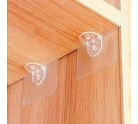 Shein Soportes de estantería de plástico resistente - No se requiere perforación para soportar estantes grandes, juego de soportes de pared ajustables y mul