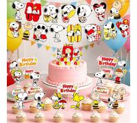 Shein Suministros de decoración para fiesta de cumpleaños infantil con tema de vacaciones y cumpleaños, incluyendo bandera