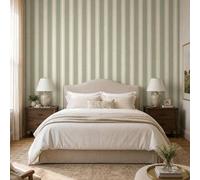 Shein SUPSTICKER 1 pieza Papel tapiz vintage a rayas con puntos, autoadhesivo y removible, impermeable, decoración de pared de PVC para dormitorio, guarderí