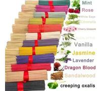 Shein Surtido de varitas de incienso con fragancias al por mayor - Salvia, Lavanda, Rosa, Flor de Cerezo, Hierba Limón y Jazmín | Aroma duradero, apto para