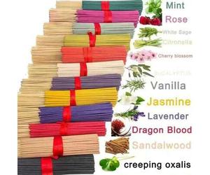 Shein Surtido de varitas de incienso con fragancias al por mayor - Salvia, Lavanda, Rosa, Flor de Cerezo, Hierba Limón y Jazmín | Aroma duradero, apto para