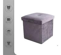 Shein Taburete de almacenamiento, reposapiés acolchado plegable con funda, taburete de noche y taburete para cambiar zapatos, adecuado para sala de estar, e
