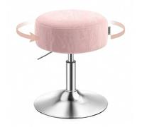 Shein Taburete de Maquillaje, Silla de Tocador, Altura Ajustable, 360° Giratorio, PU, Asiento Grueso, para Dormitorio Cocina Comedor, Moderno, Rosa Jalea