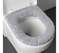 Shein Tapa de asiento de inodoro universal, tapa de asiento de inodoro, tapa de asiento de inodoro, anillo de limpieza, tapa de asiento de inodoro estilo nó