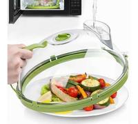 Shein Tapa para microondas, protector contra salpicaduras para microondas, tapa de vapor mejorada para microondas con asa, tapa transparente para platos, pr
