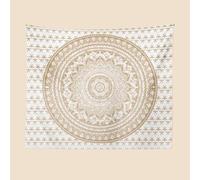 Shein Tapiz con estampado de mandala, bandera para la habitación, decoración de la habitación, decoración de pared con tapiz, arte de pared, decoración del